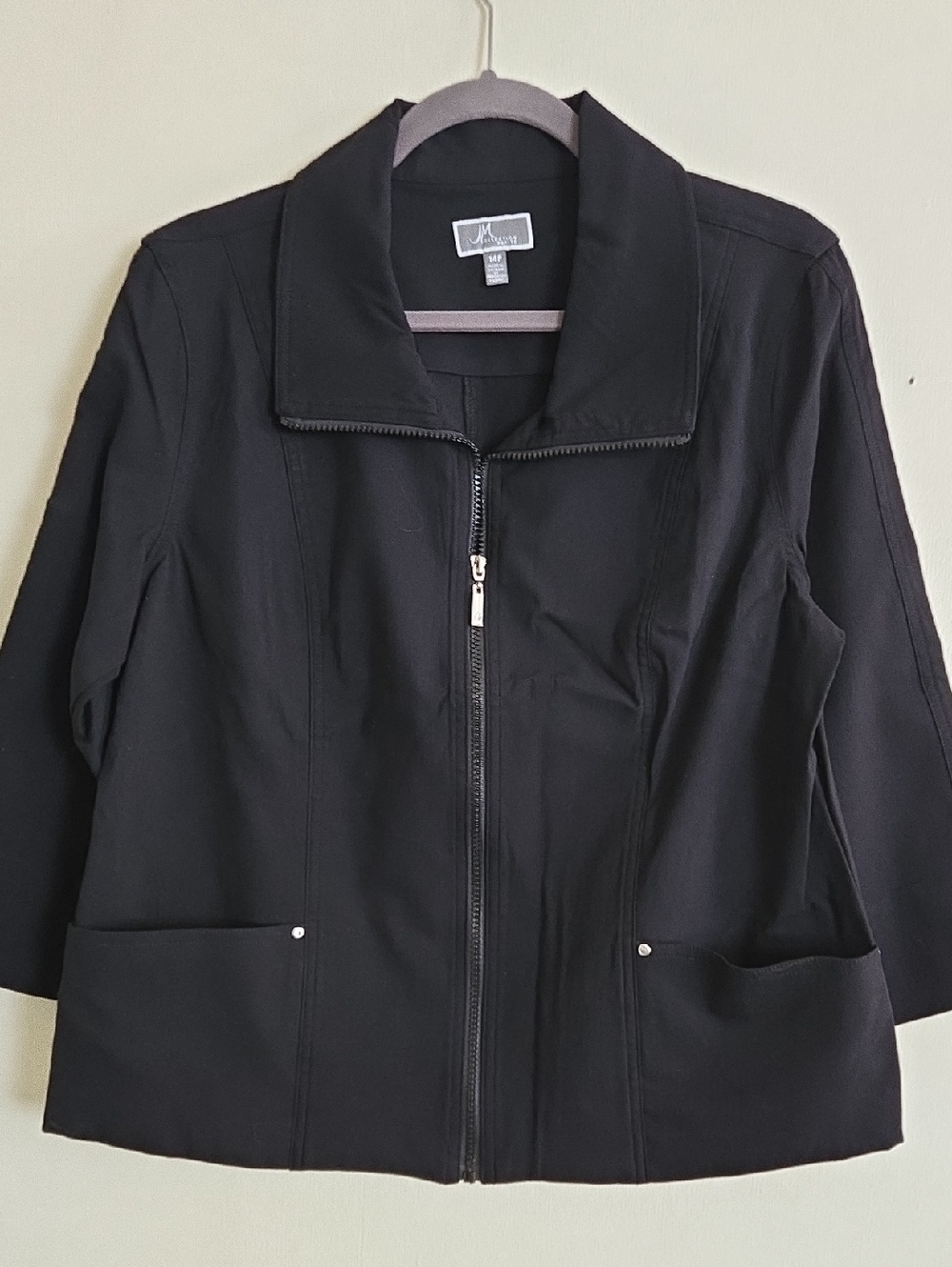 JM Collections Black Lighweight Jacket